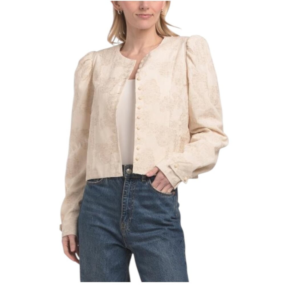 JACQUIE THE LABEL Linen Blend Cassandra Jacket